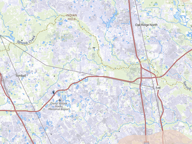 Radar-estimated hail-size map of the storm over Spring, TX on Mar 7, 2026