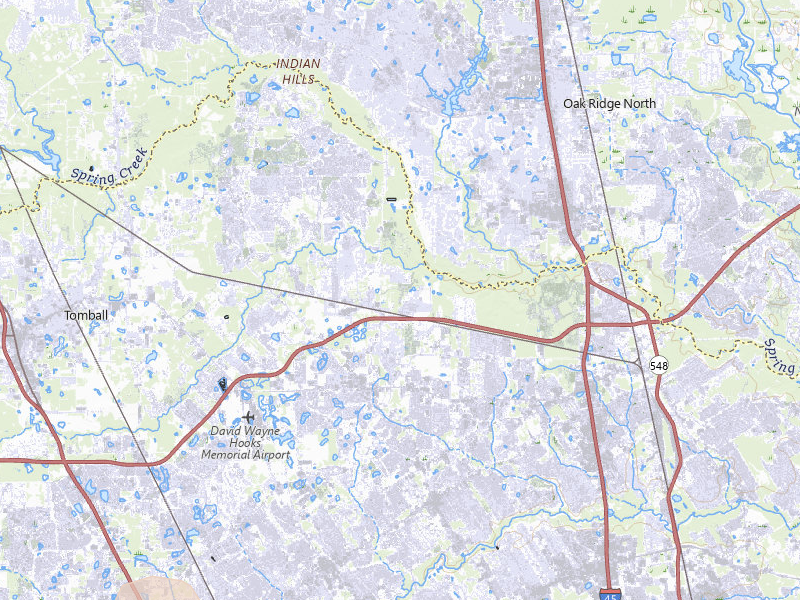 Radar-estimated hail-size map of the storm over Spring, TX on May 9, 2026