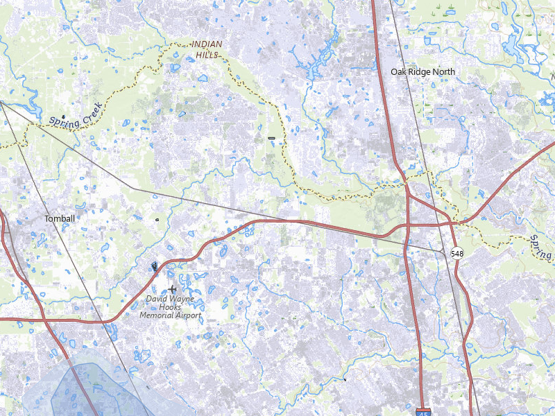 NEXRAD radar-signature map of the hail over Spring, TX