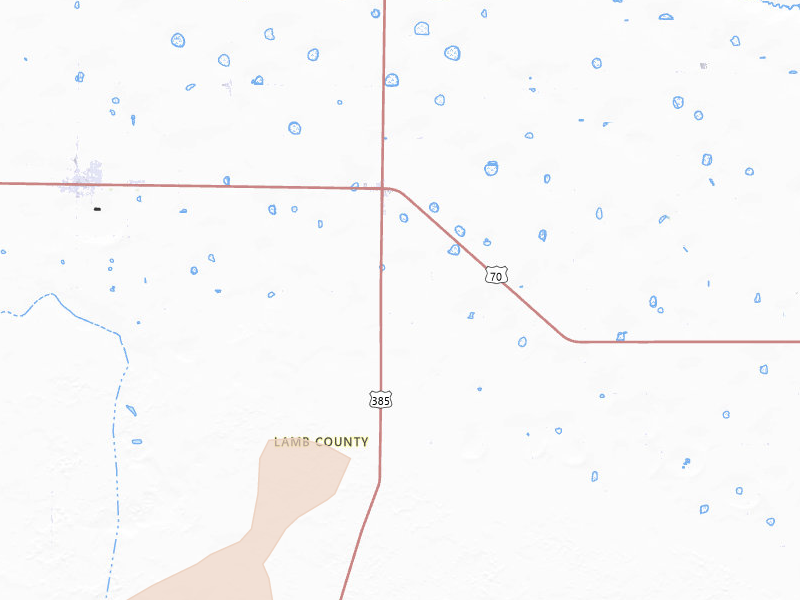 Radar-estimated hail-size map of the storm over Springlake, TX on May 23, 2026