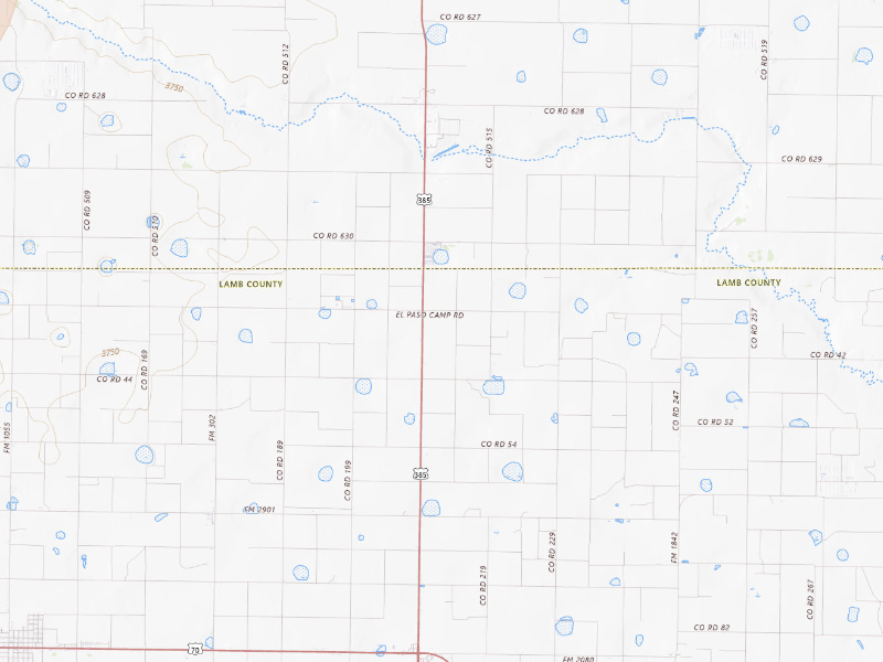 Radar-estimated hail-size map of the storm over Springlake, TX on Jul 5, 2026