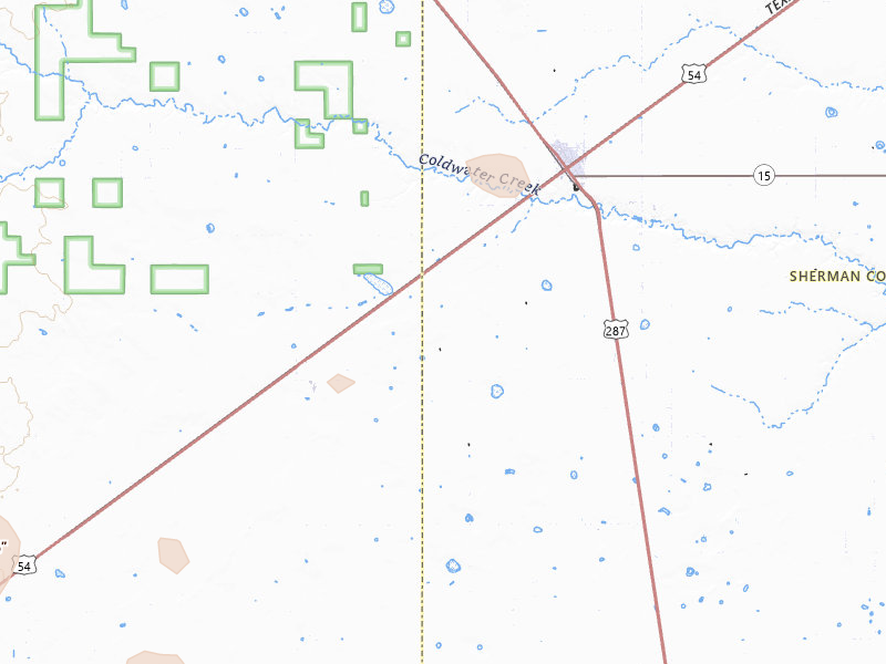 Radar-estimated hail-size map of the storm over Stratford, TX on Aug 16, 2026