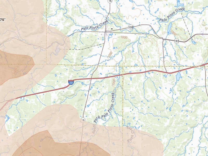 Radar-estimated hail-size map of the storm over Strawn, TX on May 10, 2026