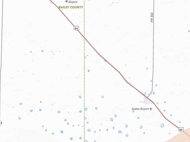Radar-estimated hail-size map of the storm over Sudan, TX on Apr 3, 2026