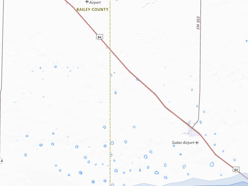 NEXRAD radar-signature map of the hail over Sudan, TX