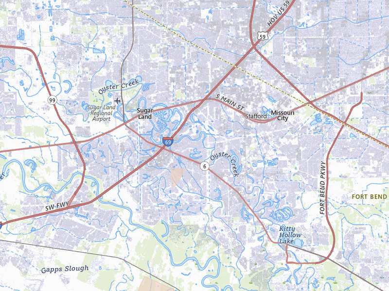 Radar-estimated hail-size map of the storm over Sugar Land, TX on Aug 28, 2026