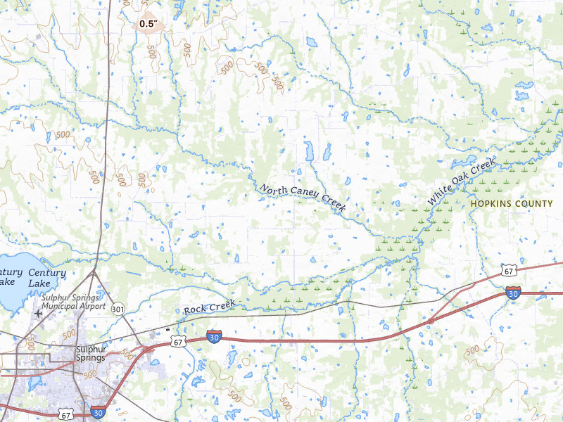 Radar-estimated hail-size map of the storm over Sulphur Springs, TX on Apr 29, 2026