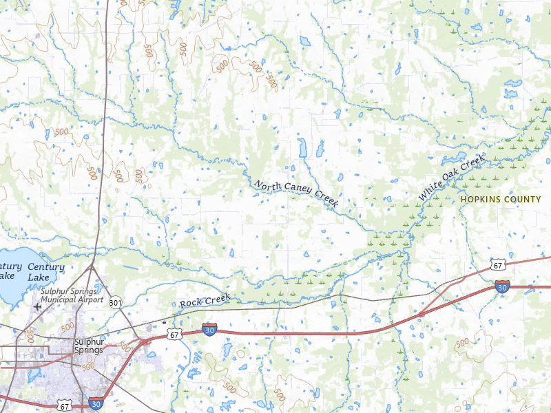Radar-estimated hail-size map of the storm over Sulphur Springs, TX on May 8, 2026