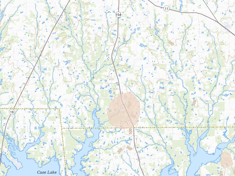 Radar-estimated hail-size map of the storm over Sulphur Springs, TX on Aug 8, 2026