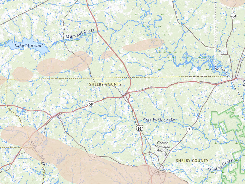 Radar-estimated hail-size map of the storm over Tenaha, TX on Apr 29, 2026