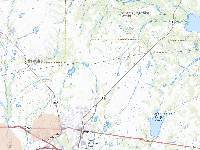 Radar-estimated hail-size map of the storm over Terrell, TX on Jun 2, 2026