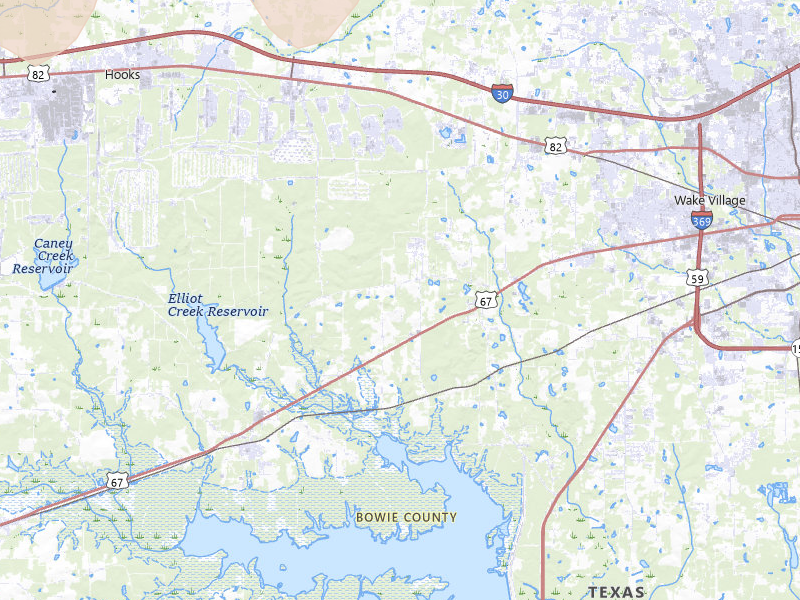 Radar-estimated hail-size map of the storm over Texarkana, TX on Jun 19, 2026
