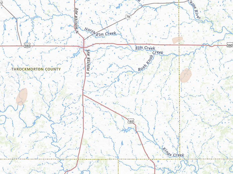 Radar-estimated hail-size map of the storm over Throckmorton, TX on Jun 6, 2026