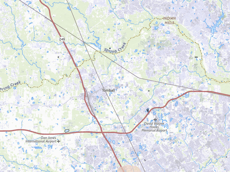 Radar-estimated hail-size map of the storm over Tomball, TX on May 9, 2026