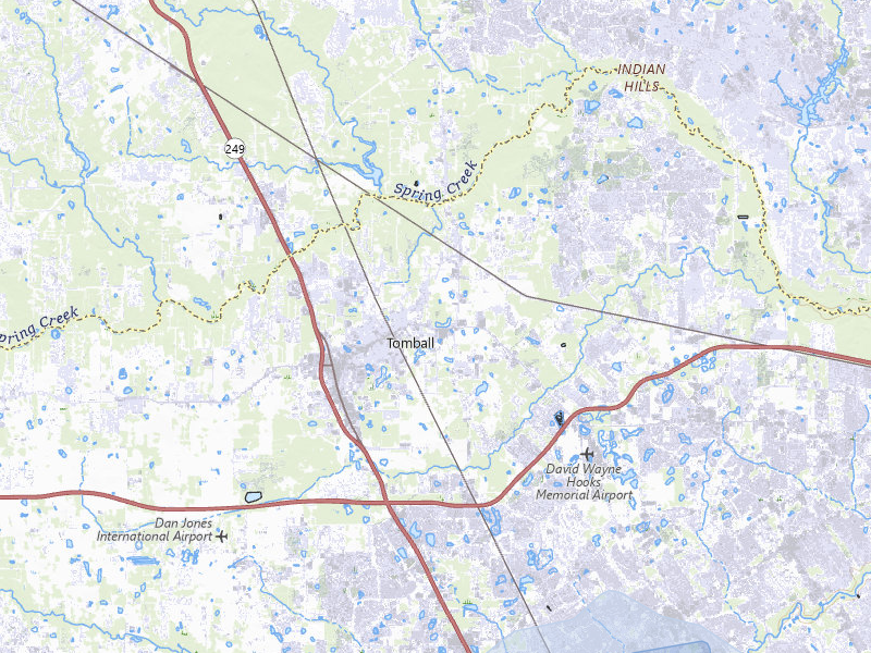NEXRAD radar-signature map of the hail storm over Tomball, TX on Jul 7, 2026