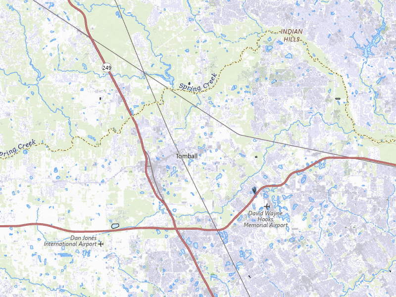 NEXRAD radar-signature map of the hail storm over Tomball, TX on Jul 12, 2026