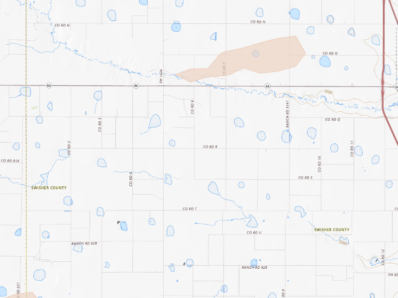 Radar-estimated hail-size map of the storm over Tulia, TX on Sep 21, 2026