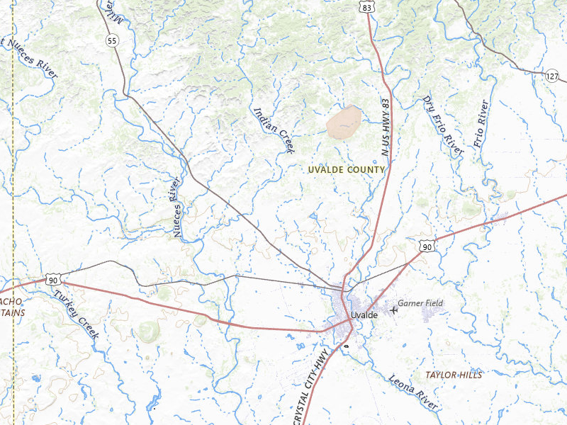 Radar-estimated hail-size map of the storm over Uvalde, TX on Mar 10, 2026