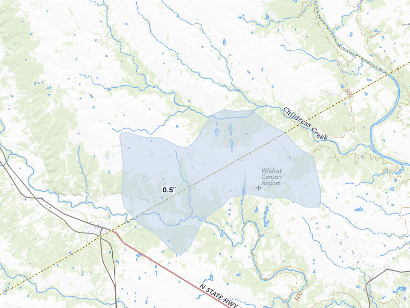 NEXRAD radar-signature map of the hail storm over Valley Mills, TX on May 10, 2026