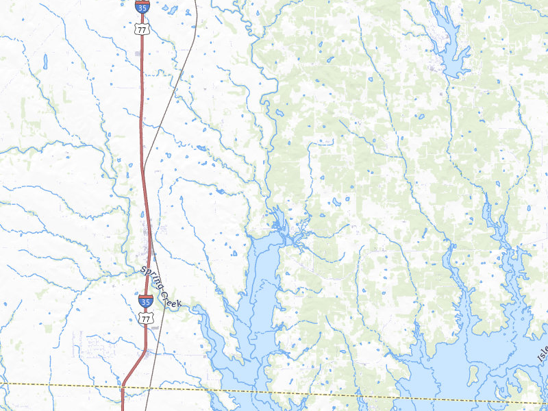 Radar-estimated hail-size map of the storm over Valley View, TX on Apr 25, 2026