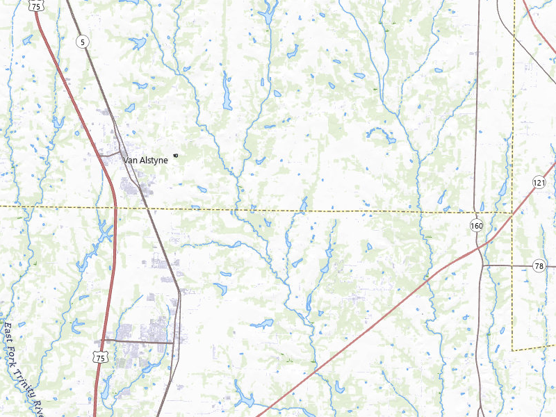 Radar-estimated hail-size map of the storm over Van Alstyne, TX on May 9, 2026