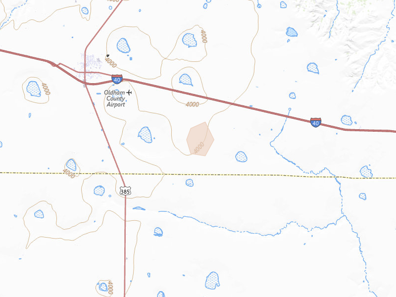 Radar-estimated hail-size map of the storm over Vega, TX on May 24, 2026