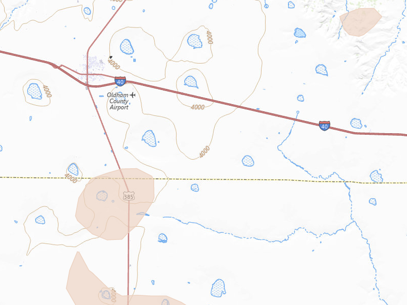 Radar-estimated hail-size map of the storm over Vega, TX