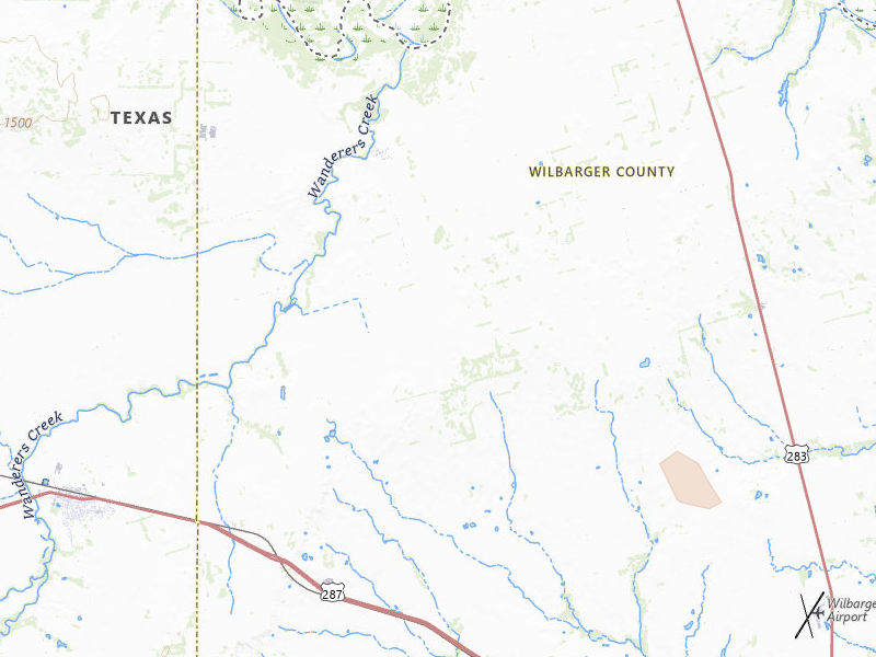 Radar-estimated hail-size map of the storm over Vernon, TX on Jul 4, 2026