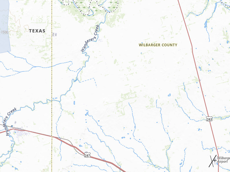 NEXRAD radar-signature map of the hail over Vernon, TX