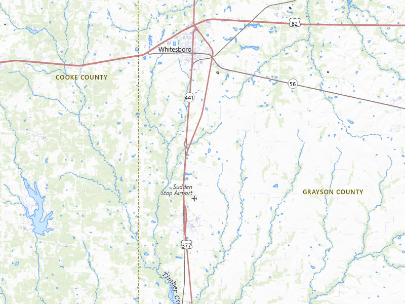 Radar-estimated hail-size map of the storm over Whitesboro, TX on Apr 25, 2026