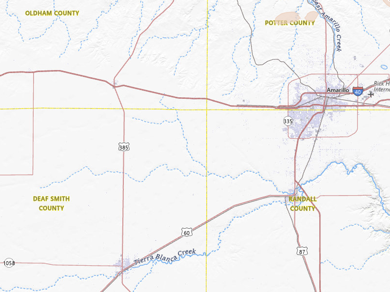 Radar-estimated hail-size map of the storm over Wildorado, TX on Jun 25, 2026