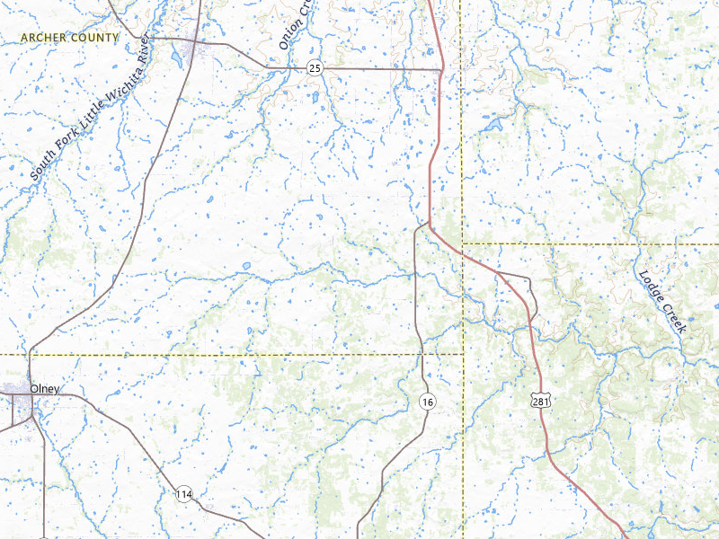 Radar-estimated hail-size map of the storm over Windthorst, TX on May 22, 2026