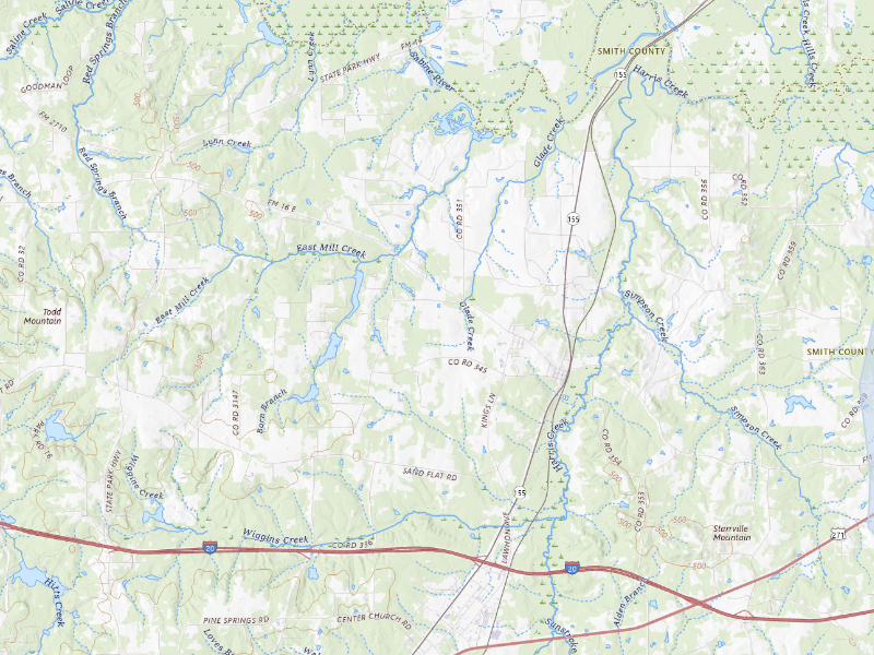 NEXRAD radar-signature map of the hail storm over Winona, TX on Aug 7, 2026