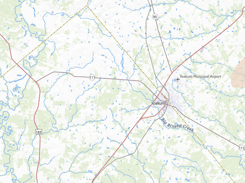 Radar-estimated hail-size map of the storm over Yoakum, TX on Jan 9, 2026