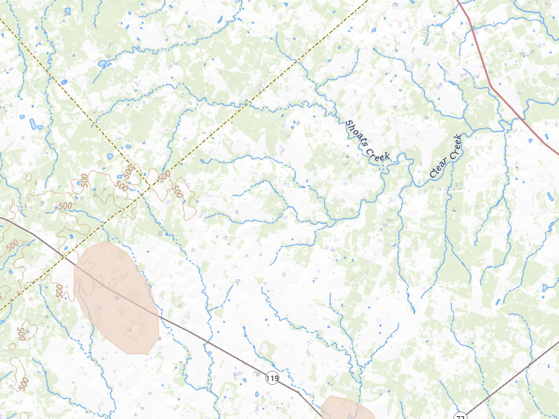 Radar-estimated hail-size map of the storm over Yorktown, TX on Jul 7, 2026