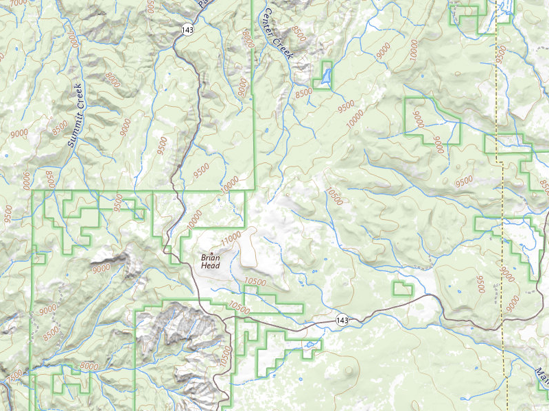 Radar-estimated hail-size map of the storm over Brian Head, UT on Jul 14, 2026
