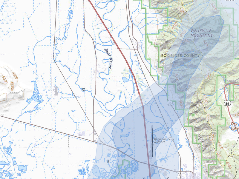 NEXRAD radar-signature map of the hail storm over Brigham City, UT on Apr 11, 2026