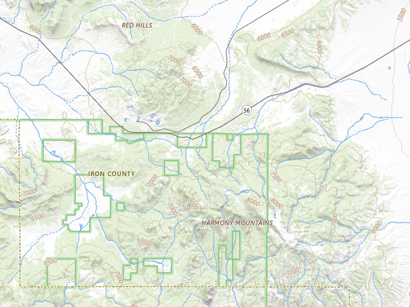 Radar-estimated hail-size map of the storm over Cedar City, UT on Jul 14, 2026