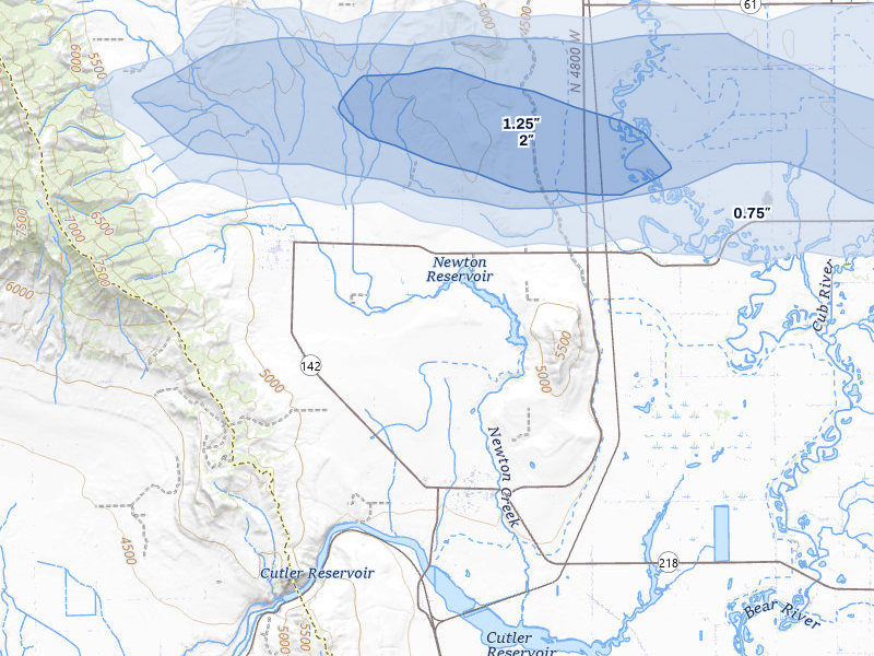 NEXRAD radar-signature map of the hail storm over Clarkston, UT on Jun 9, 2026