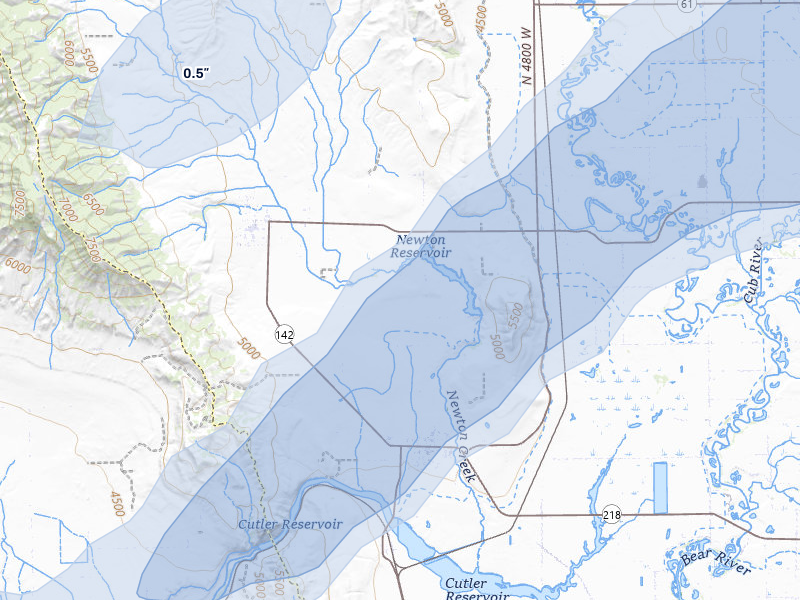 NEXRAD radar-signature map of the hail storm over Clarkston, UT on Jun 27, 2026