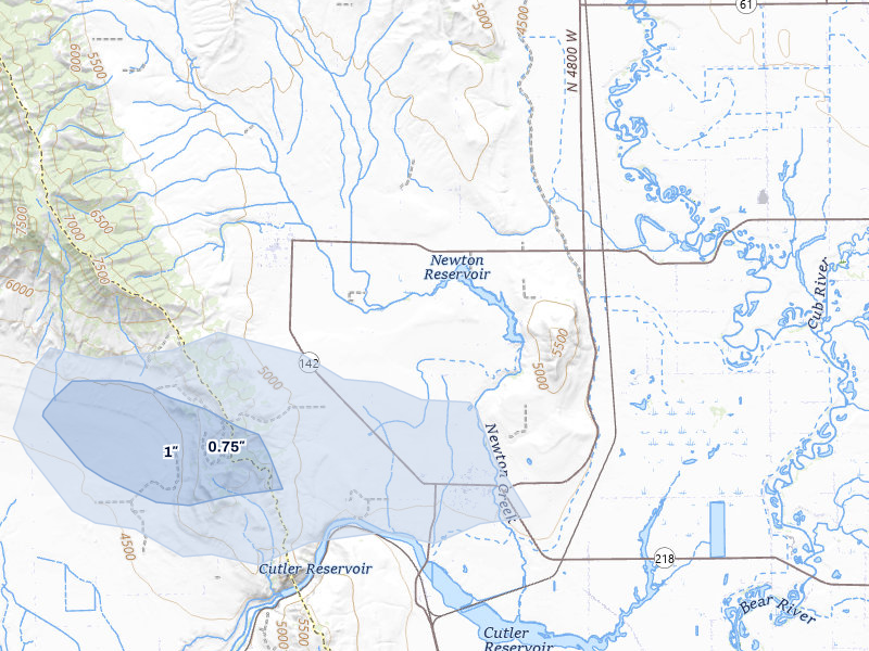 NEXRAD radar-signature map of the hail storm over Clarkston, UT on Jul 23, 2026