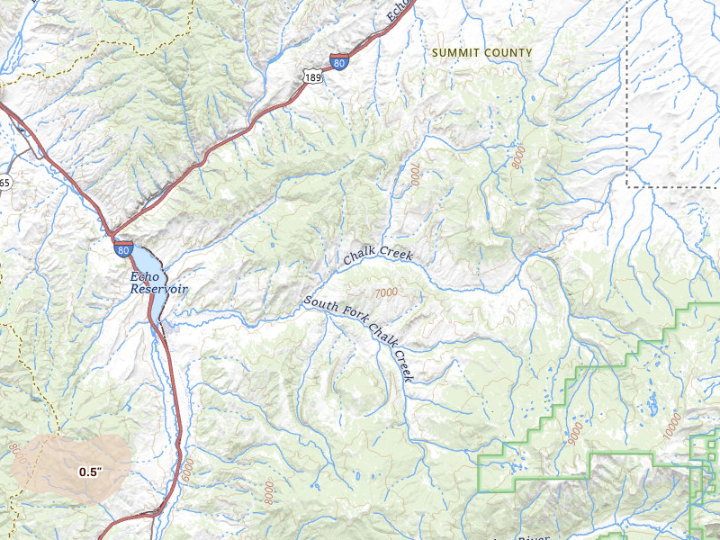 Radar-estimated hail-size map of the storm over Coalville, UT on Jul 15, 2026