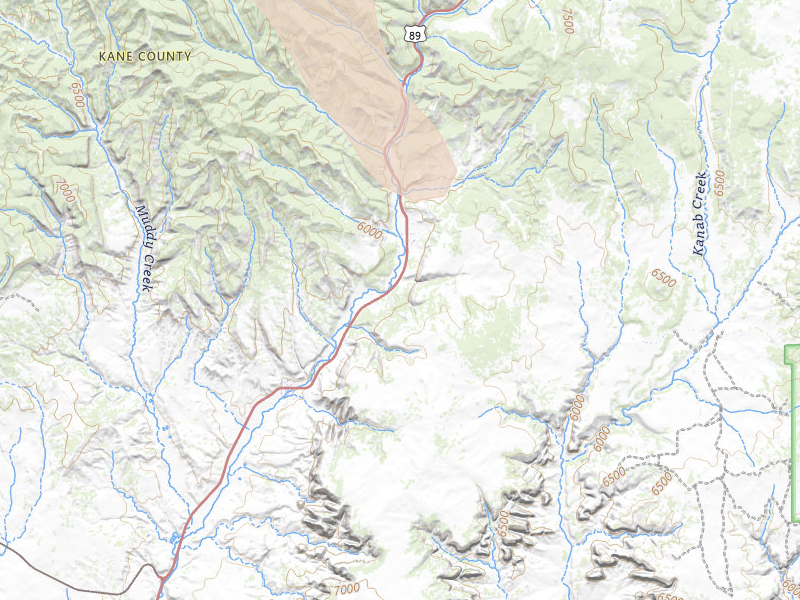Radar-estimated hail-size map of the storm over Glendale, UT on Jul 12, 2026