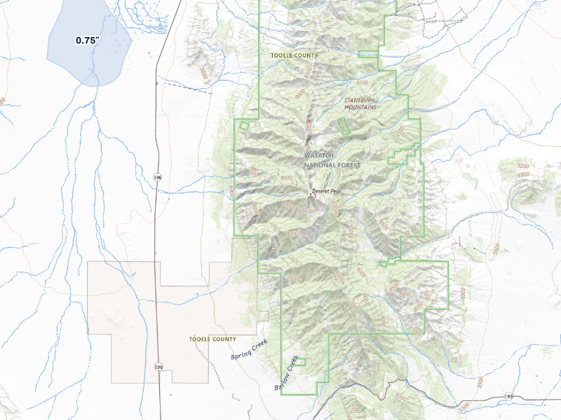 NEXRAD radar-signature map of the hail storm over Grantsville, UT on Jul 29, 2026