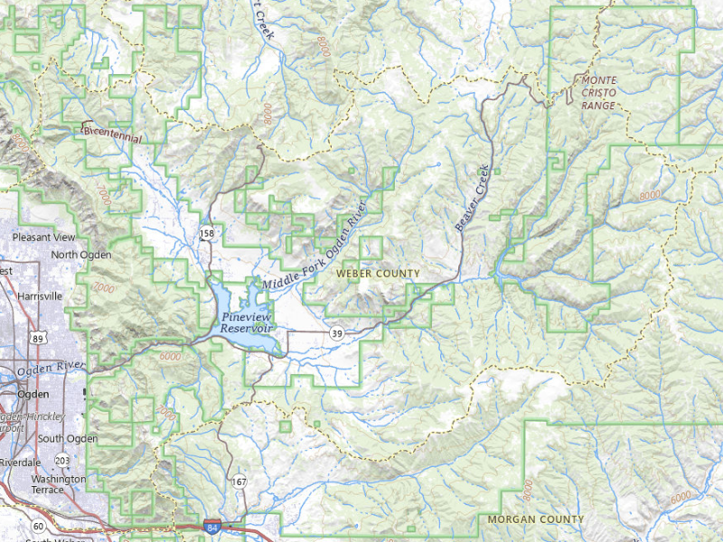 Radar-estimated hail-size map of the storm over Huntsville, UT on Jul 21, 2026