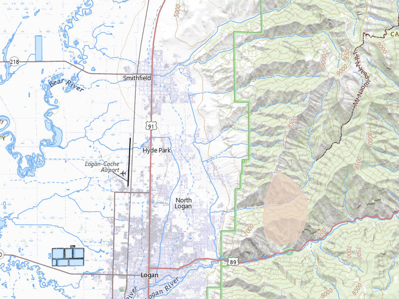 Radar-estimated hail-size map of the storm over Hyde Park, UT on Jun 27, 2026