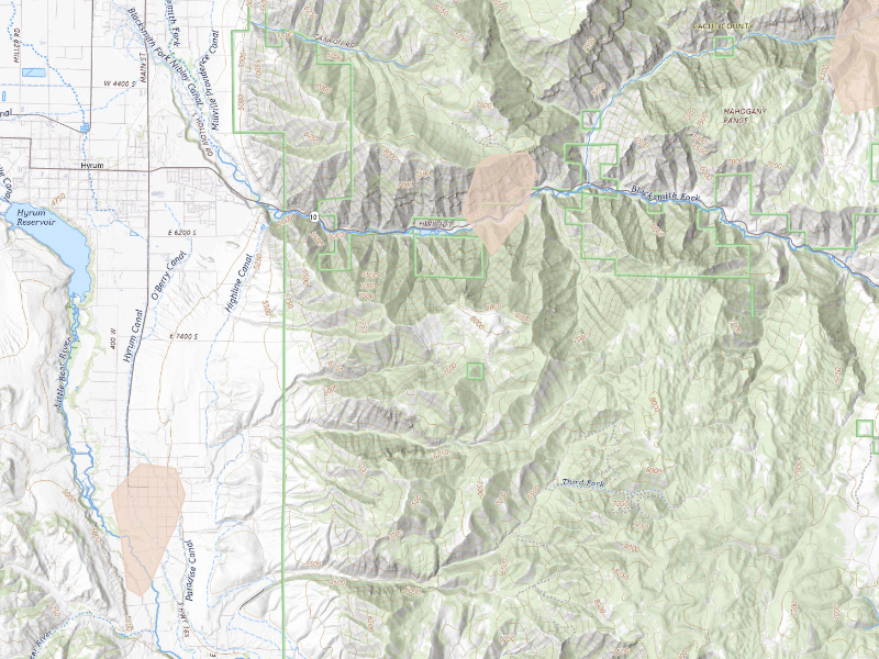 Radar-estimated hail-size map of the storm over Hyrum, UT on Sep 16, 2026