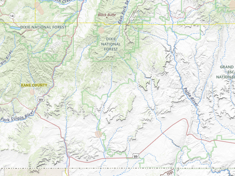 Radar-estimated hail-size map of the storm over Kanab, UT on Jul 16, 2026
