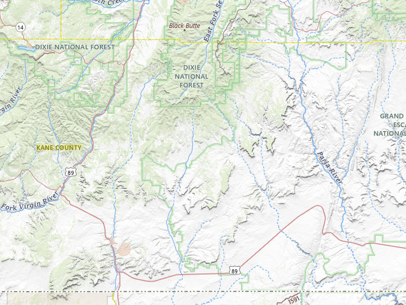 Radar-estimated hail-size map of the storm over Kanab, UT on Jul 22, 2026
