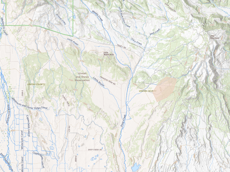 Radar-estimated hail-size map of the storm over Lapoint, UT